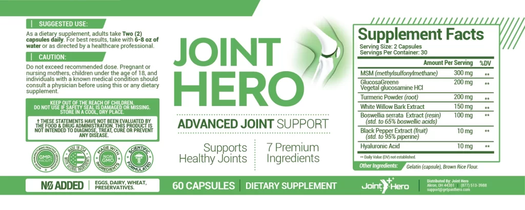 Joint Hero Money-Back-Guarantee